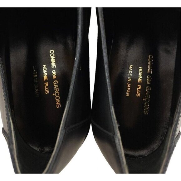 COMME des GARCONS HOMME PLUS Pointed Toe Leather Loafers 24 US 6 Black CDG New - Picture 8 of 9